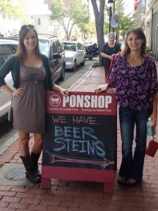 Rache and Julie in front of Ponshop. 
