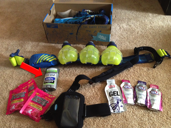 Note the deodorant-looking stick, Anti-Chafe. Its street name is "Chub Rub."