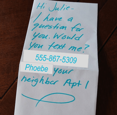 Neighbor-note-doctored