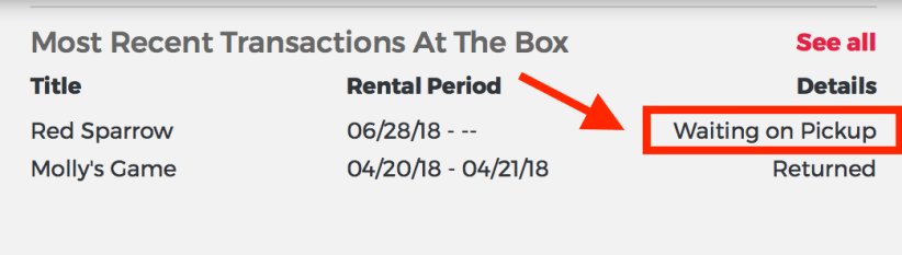 Losing it Redbox rental