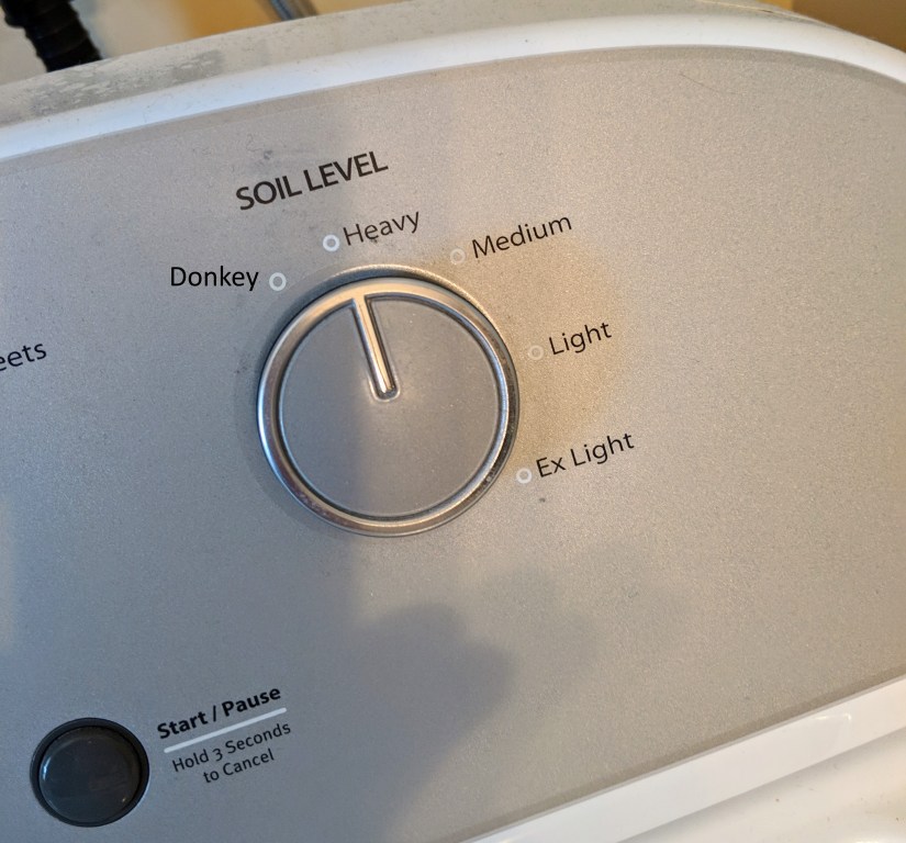 Laundry donkey setting Go Jules Go