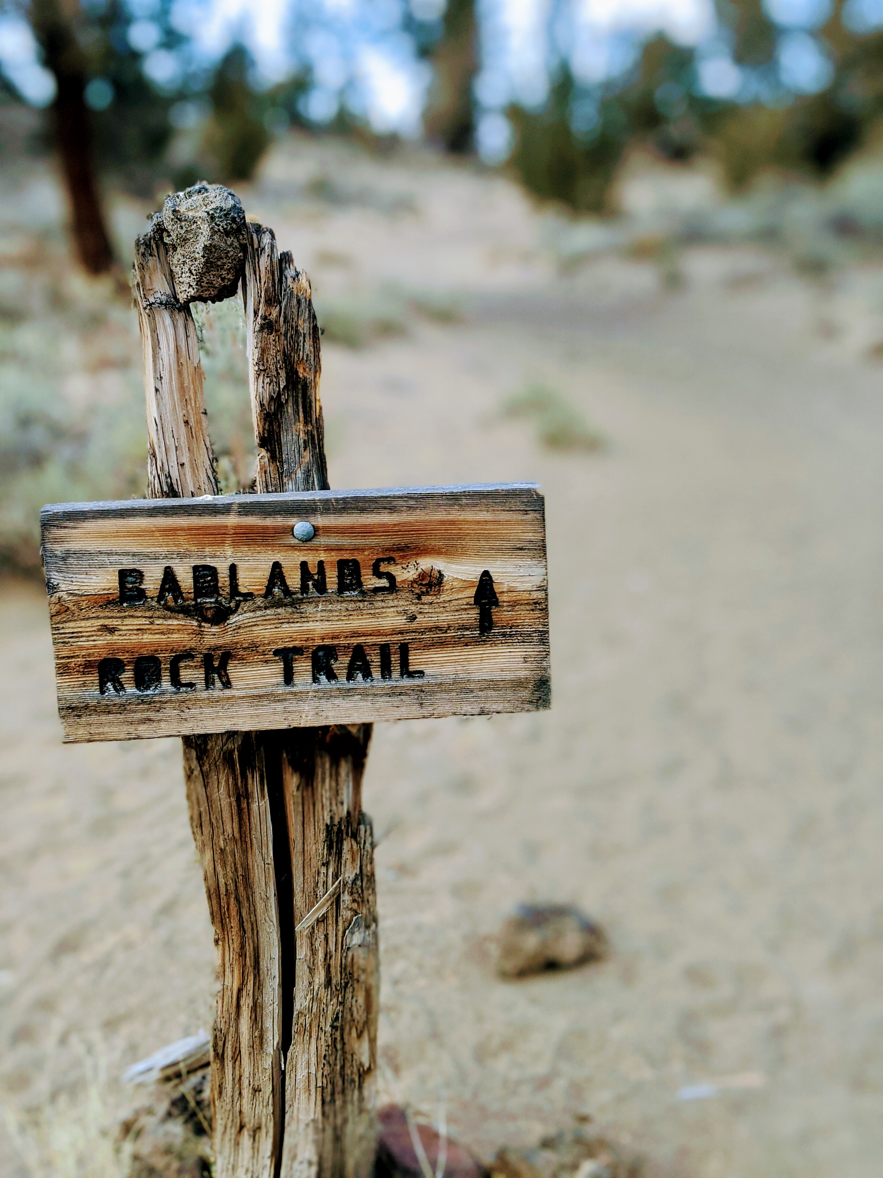 Badlands trail sign
