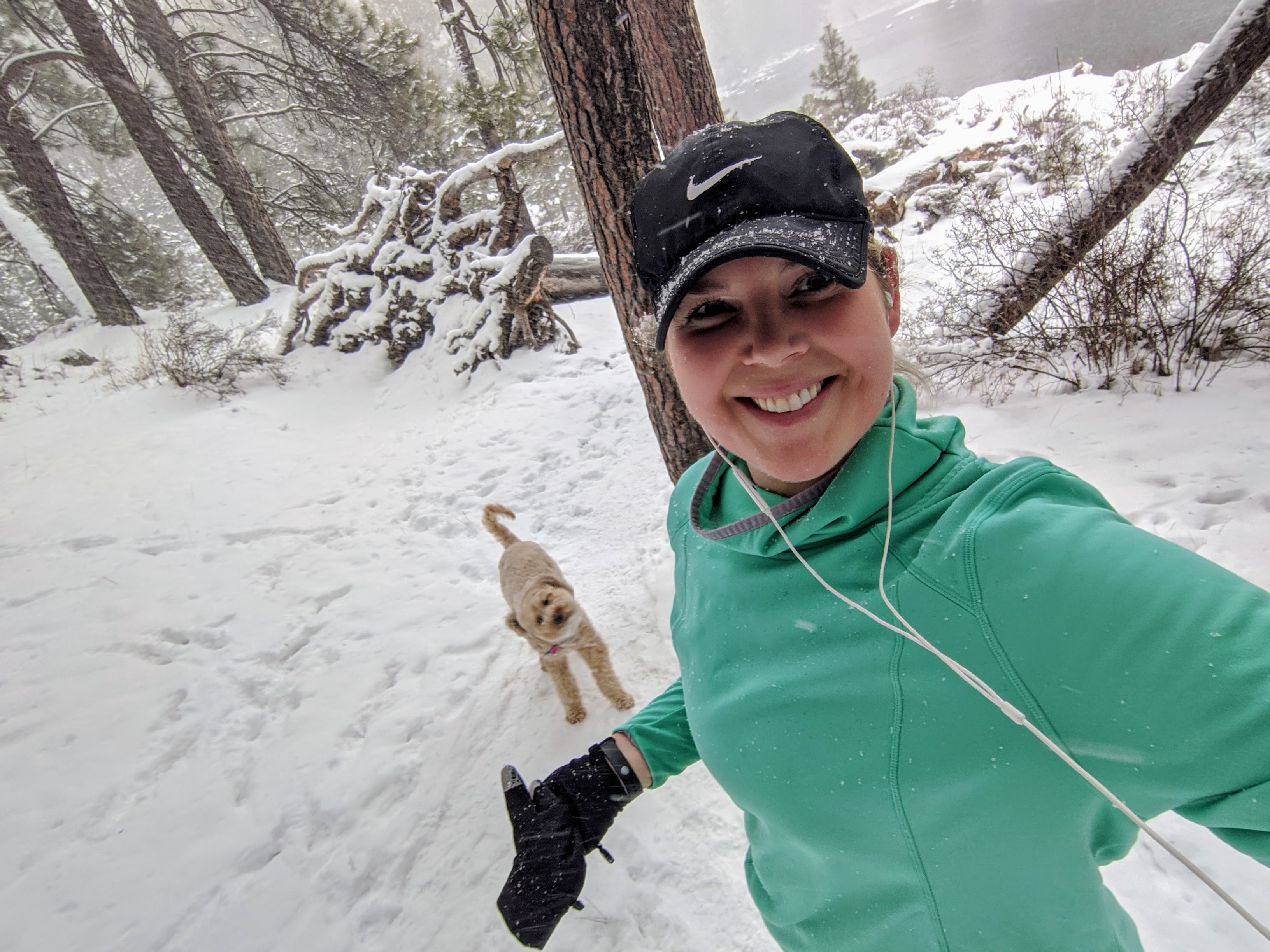 Jules Uncle Jesse snowy run by Deschutes River