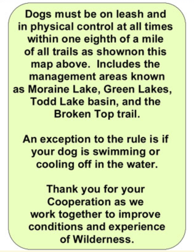 Deschutes National Forest dog rules